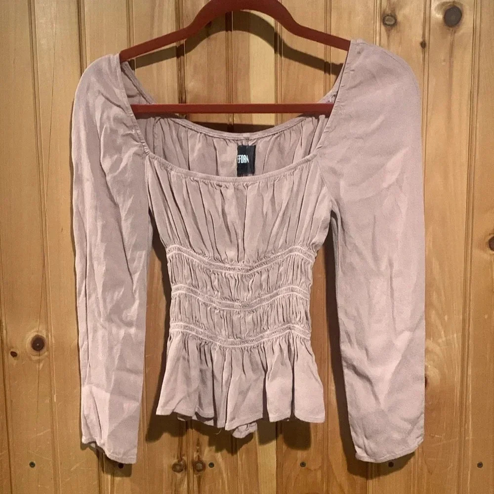 REFORMATION Laurent long sleeve blouse
